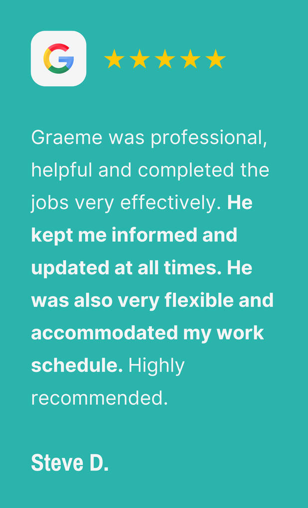 5-star feedback from Steve D. on Maxamy’s communication and accommodating repair services in Windsor, Reading and Bracknell.